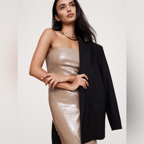 Banana Republic Sequin Strapless Dress. - Picture 3 of 5